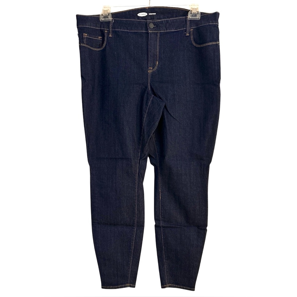 Old Navy Super Skinny Dark Wash Mid-Rise Jeans